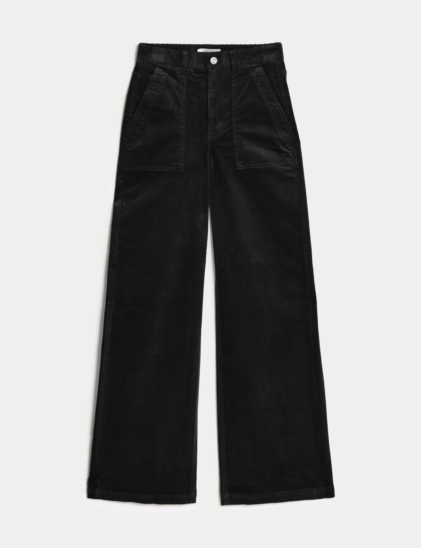 Cord Wide Leg Trouser Black