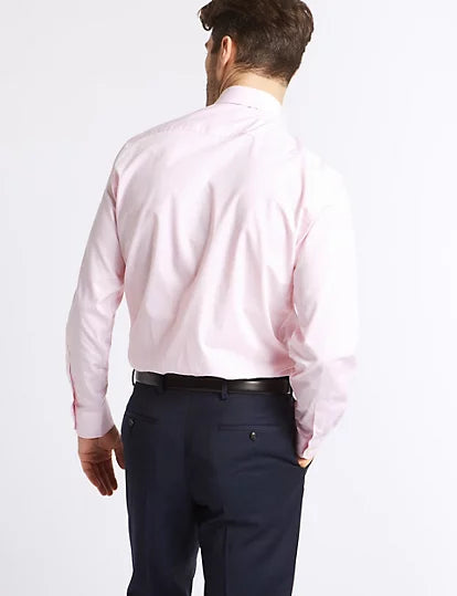Pure Cotton Tailored Fit Shirt Pink