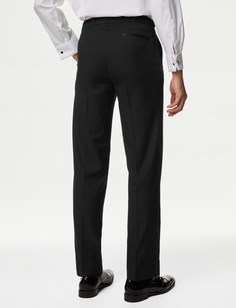 Tailored Fit Tuxedo Trousers Black