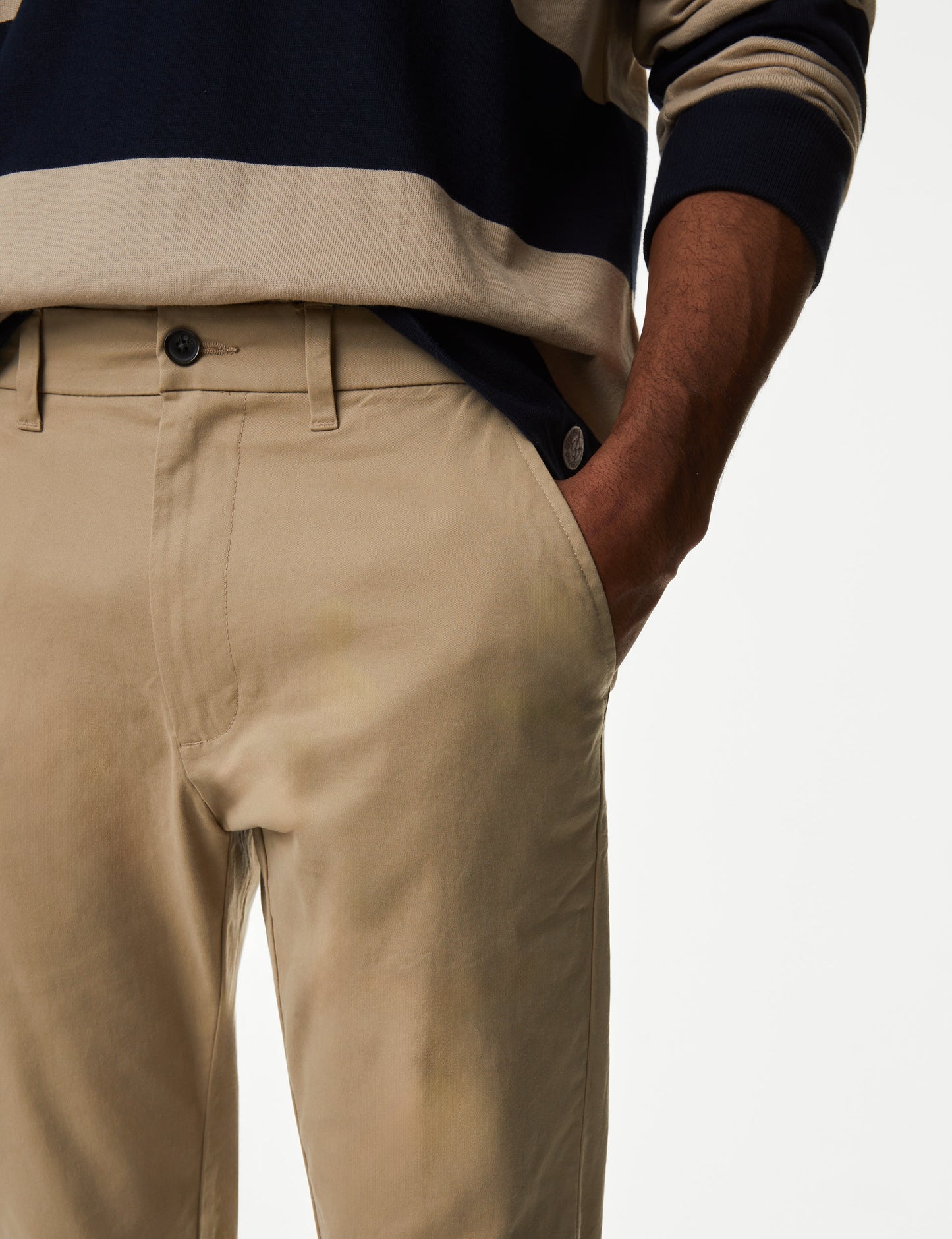 Slim Fit Stretch Chinos Dark Stone