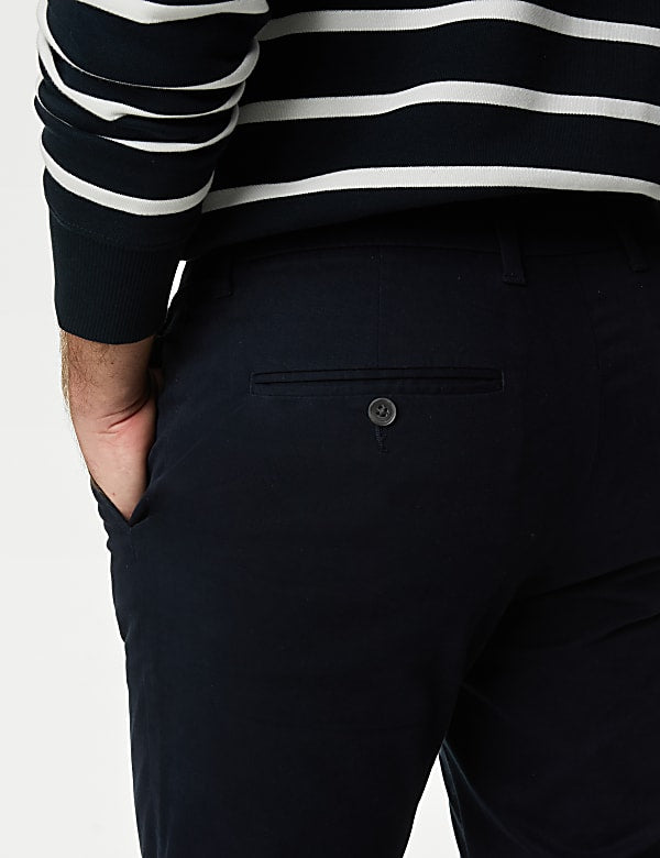 Slim Fit Stretch Chinos Navy