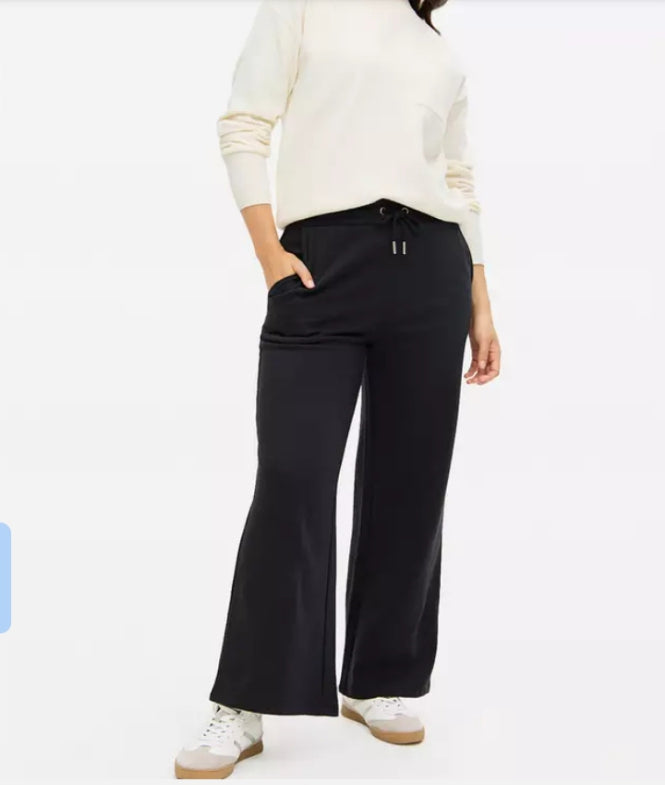 Black Wide Leg Joggers
