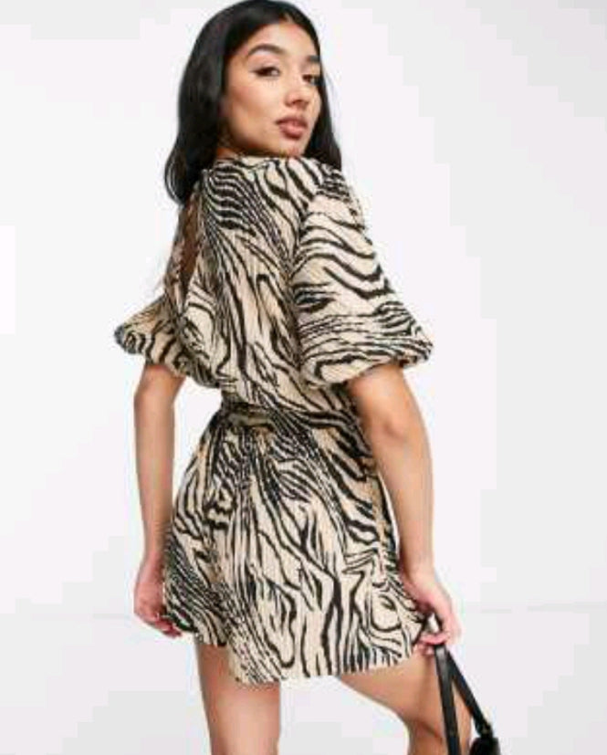 Beige Short Jumpsuit With Belt