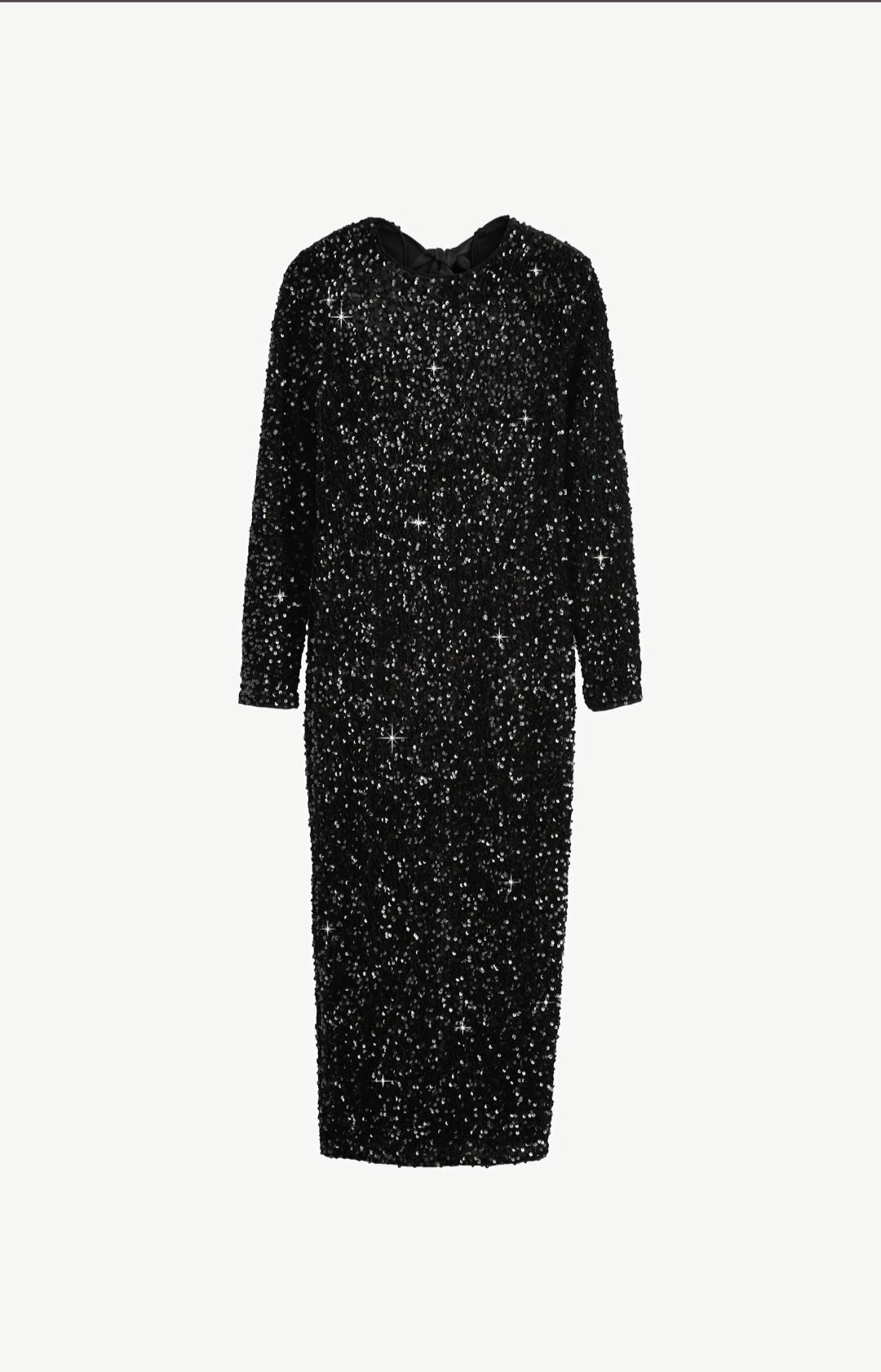 Next Evening Sequin Bow Back dress - black