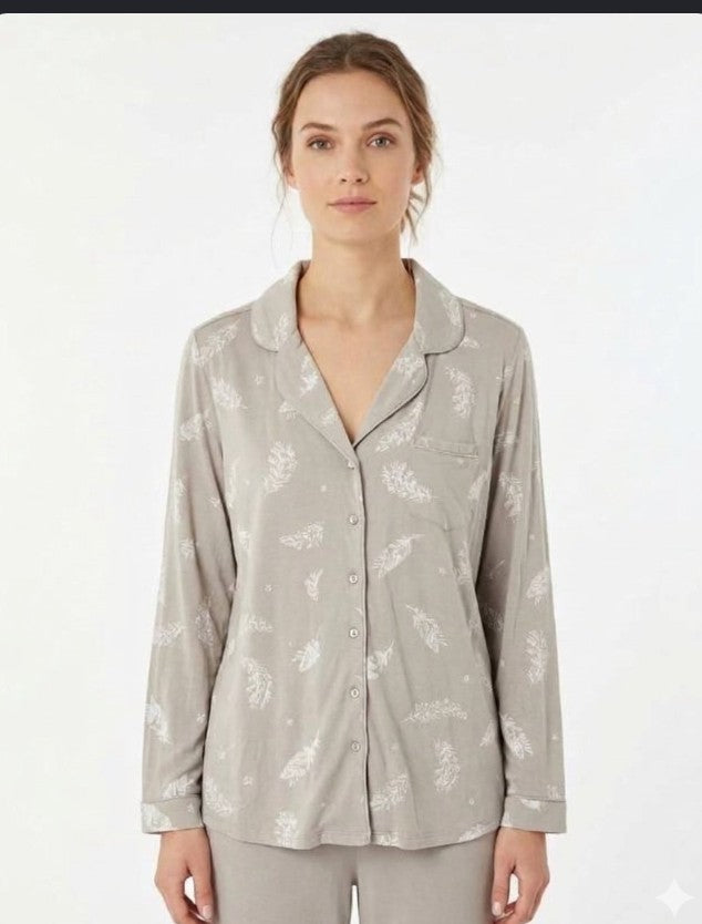 Feather print Jersey Pjamas Top