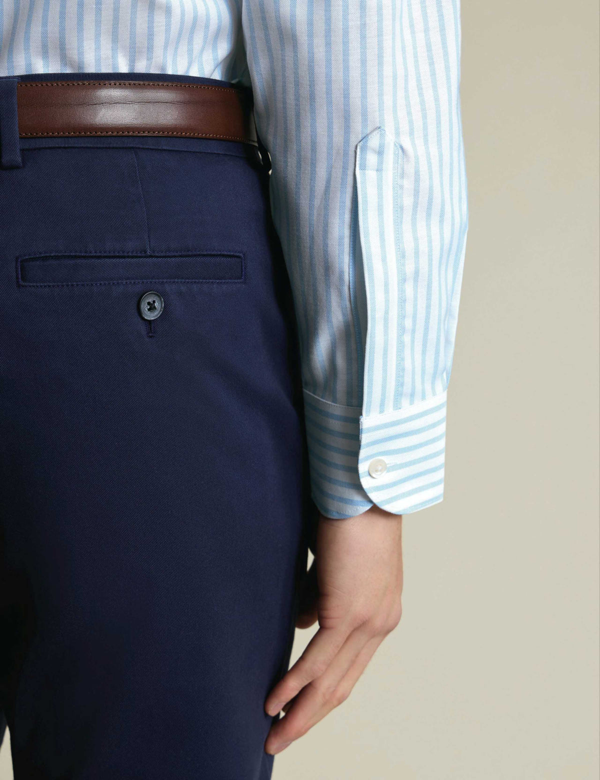 Slim Fit Non Iron Cotton Rich Striped Shirt