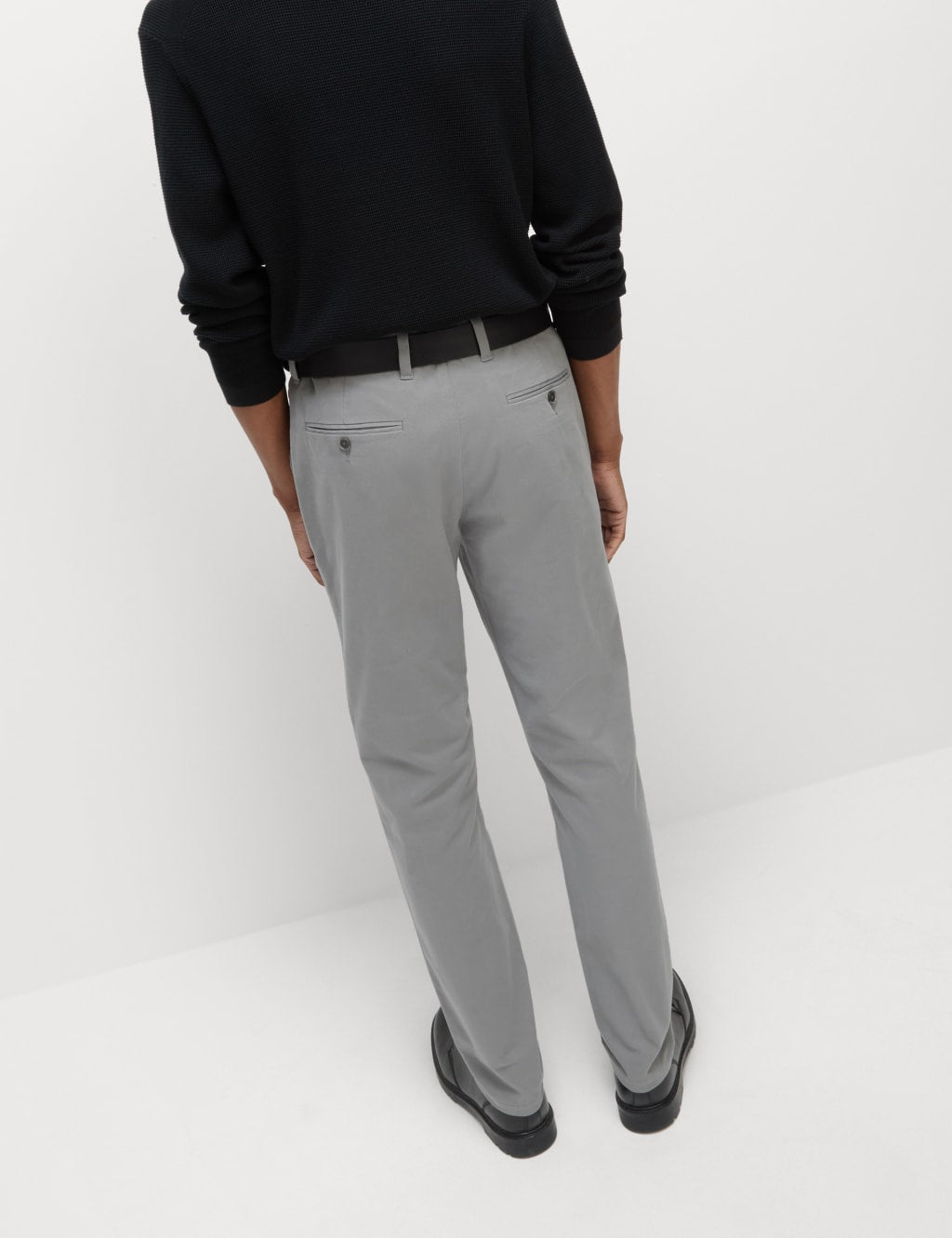 Slim Fit Stretch Chinos Light Grey