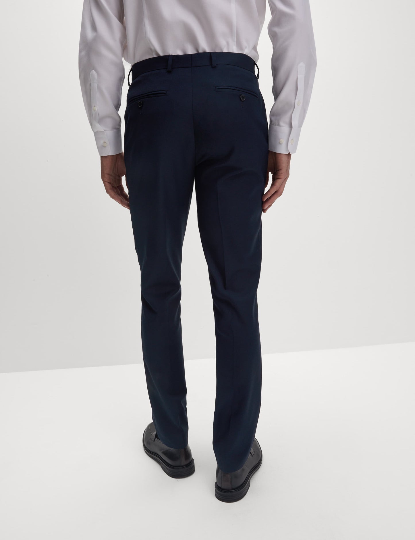 Slim Fit Stretch Suit Trousers Navy
