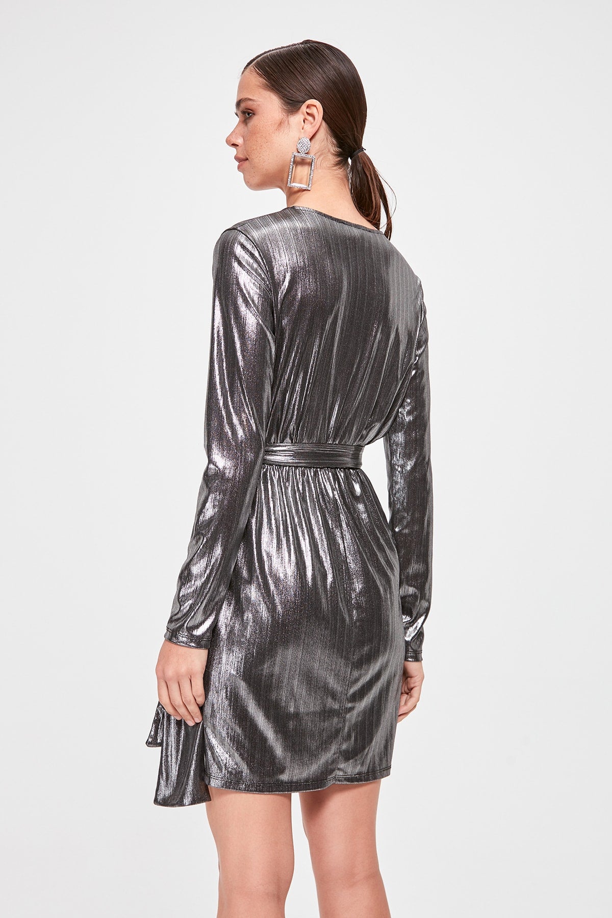 Mettalic Wrap Dress