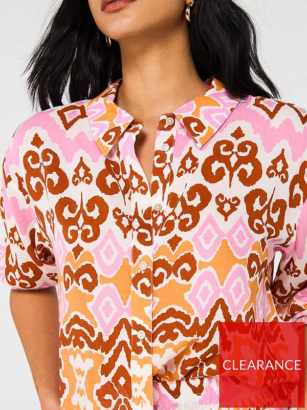 V by Very Printed Co Ord Beach Short - Print