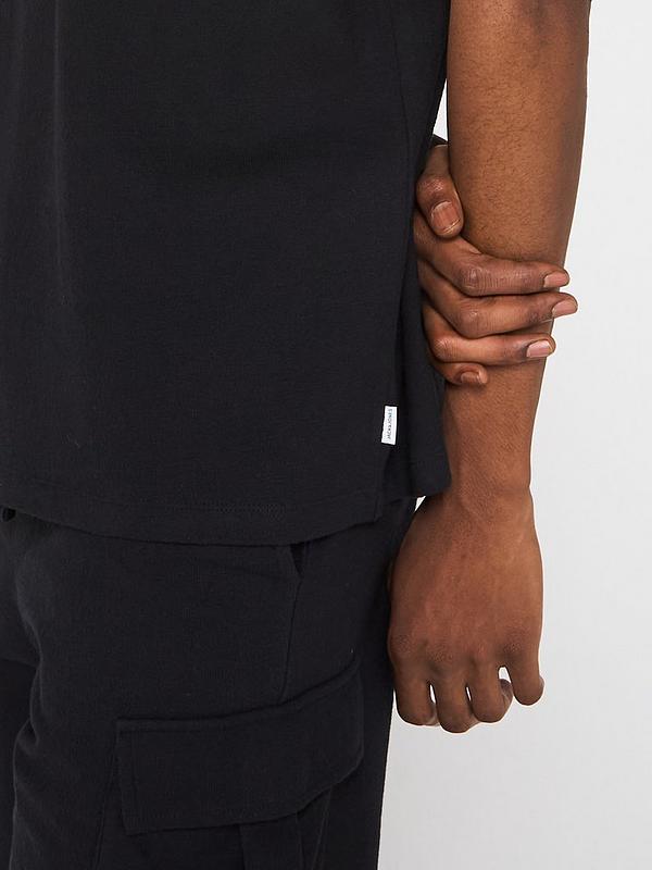 Jack & Jones Osmos T-Shirt Cargo Shorts Set - Black