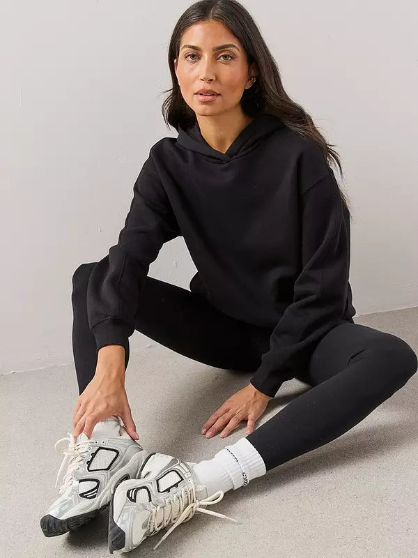 Relaxed Hoodie-Black