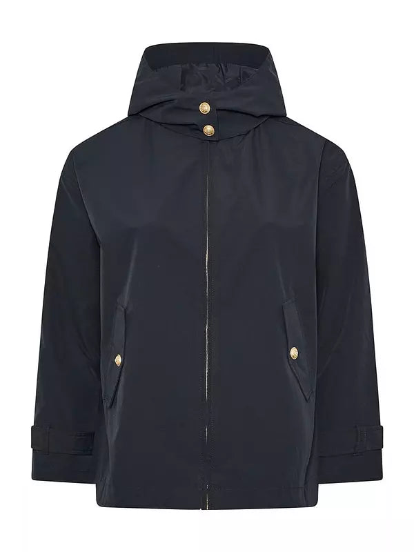 Curve Military Button Jacket Blue