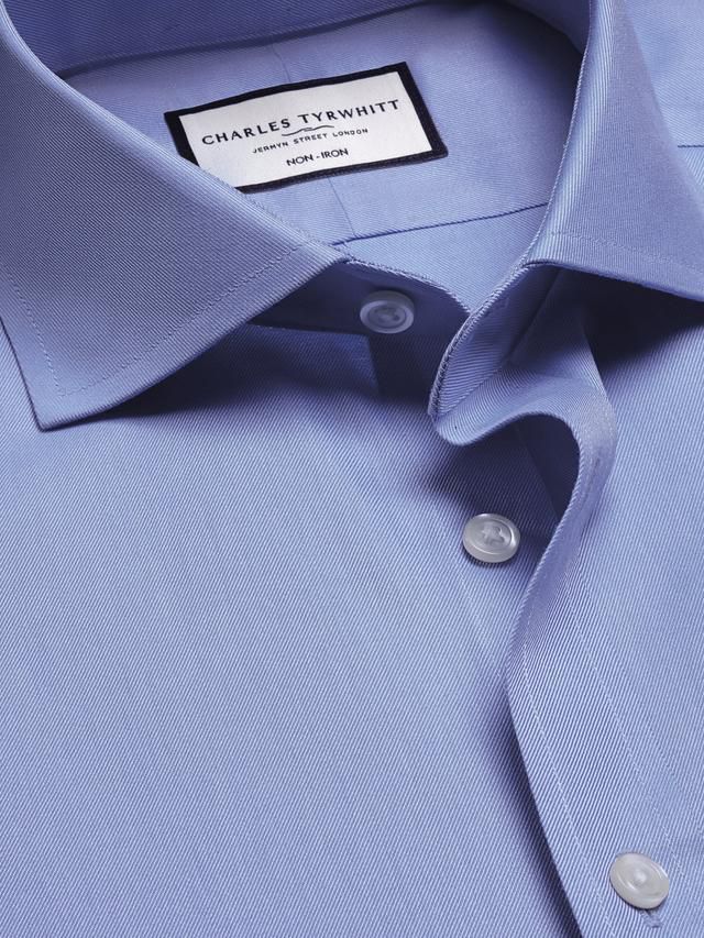 Cotton Slim Fit Shirt - Cornflower Blue