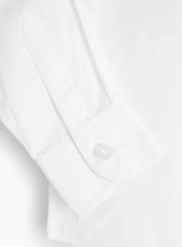 3 Pack Touch And Close Fasteners White Long Sleeve Shirt Regular Fit