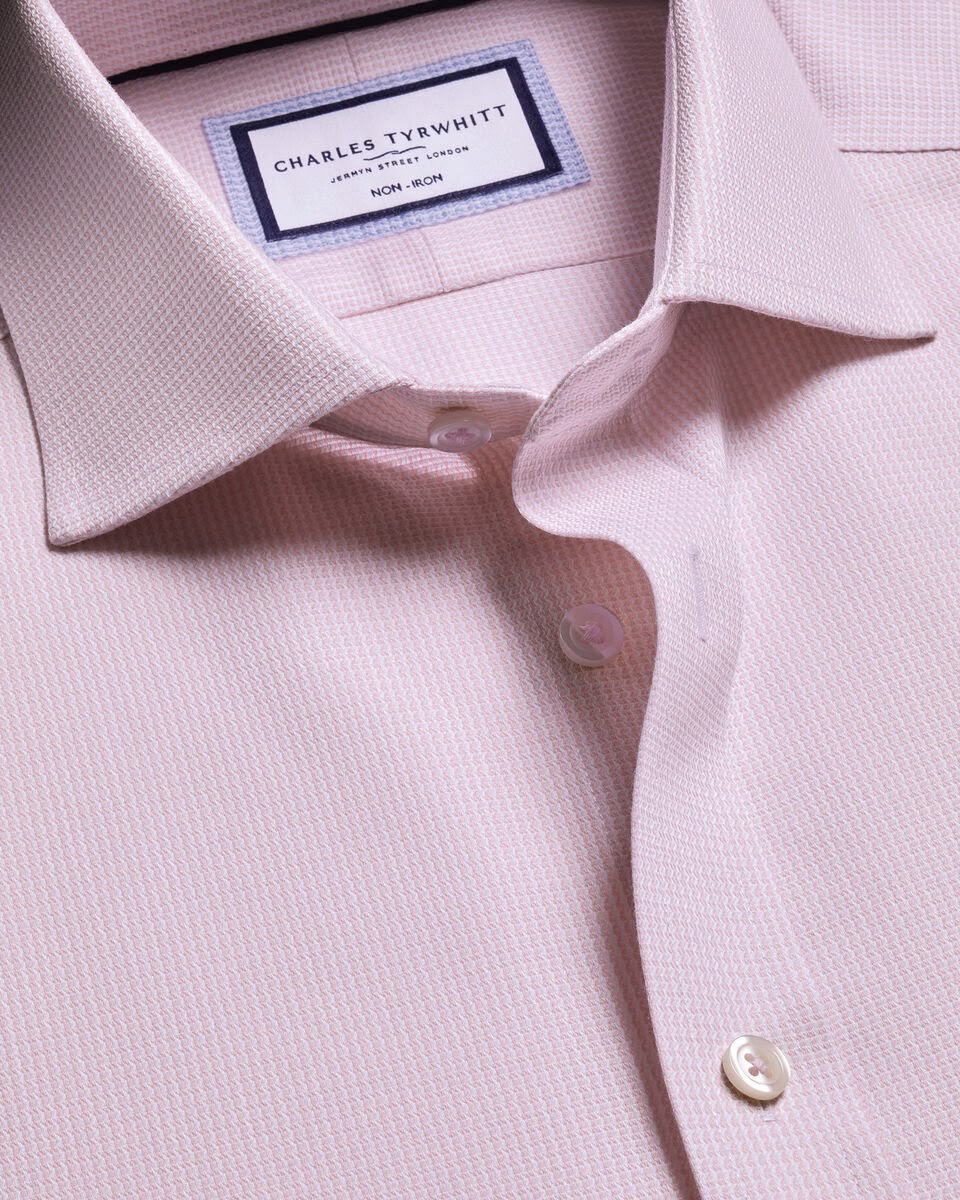 Non-Iron Mayfair Weave Extra Slim Fit Shirt - Pink