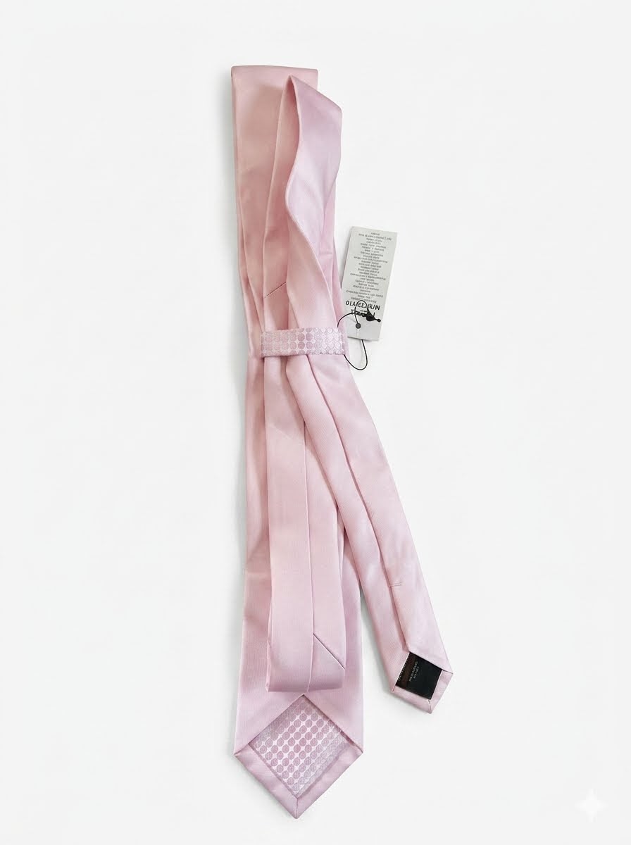 Men Textured Neck Tie - Light Pink