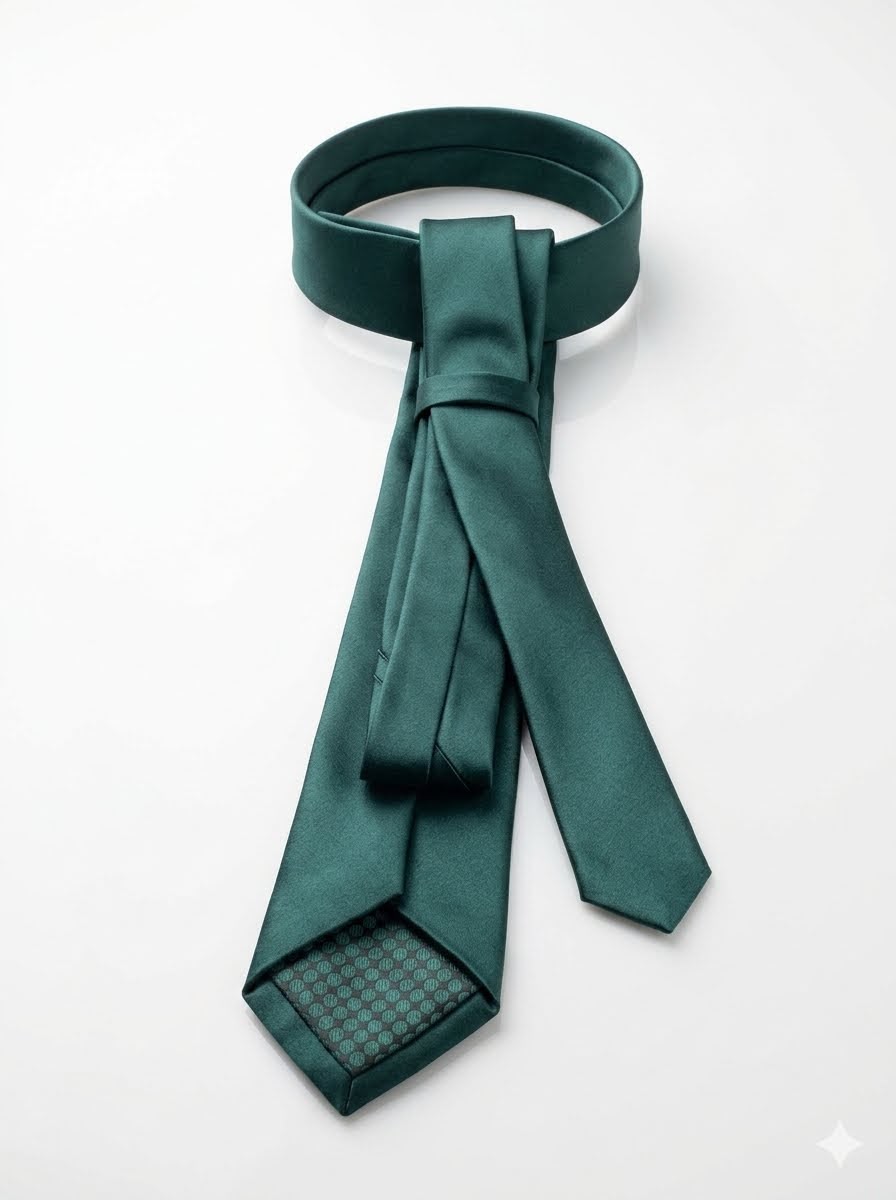 Textured Crafted Neck Tie - Emerald Green