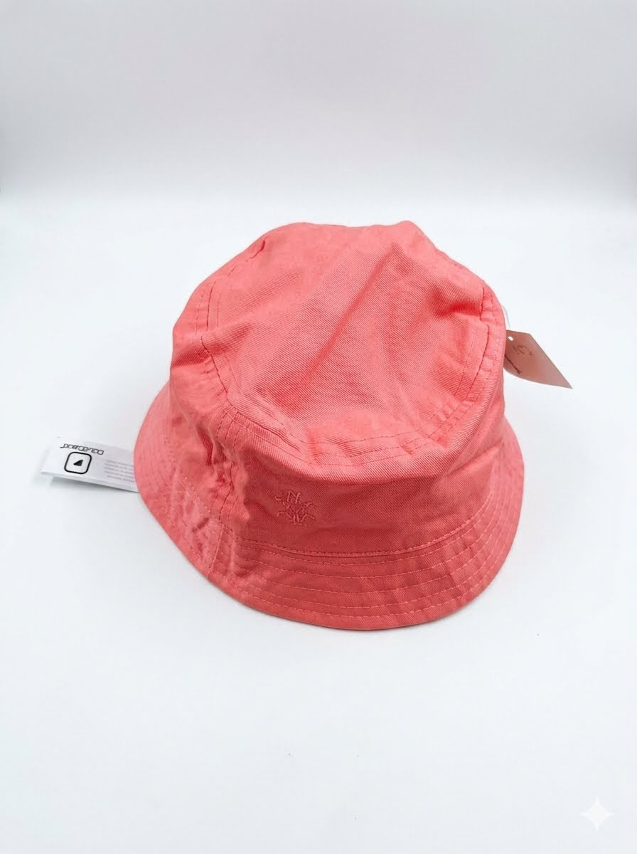 Classic Washed Cotton Bucket Hat - Coral Pink