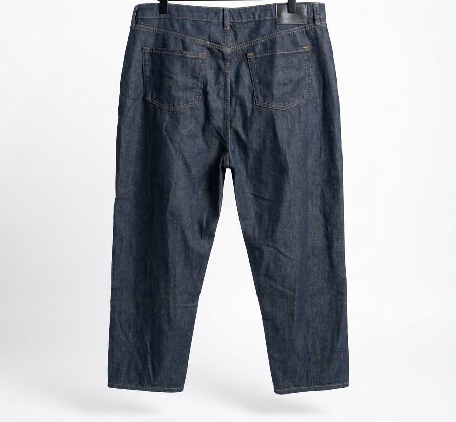 Straight-Leg Cut Denim Jeans - Dark Indigo