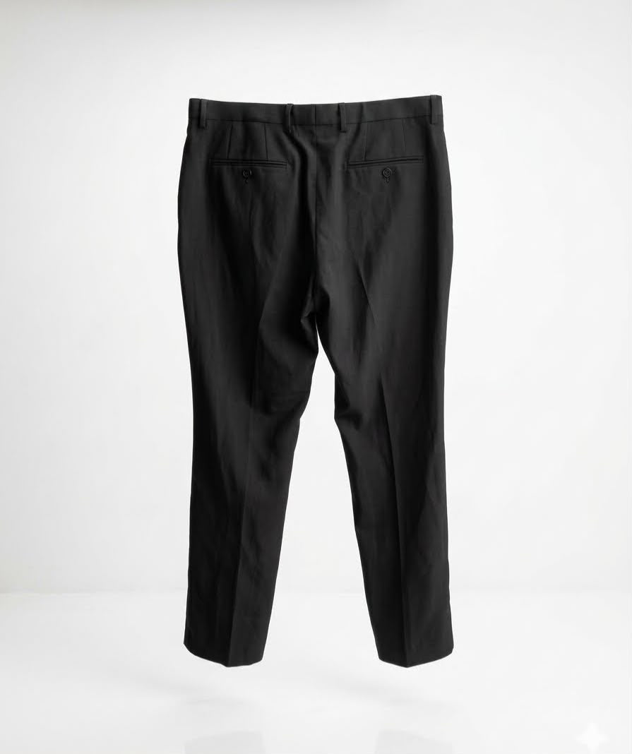 Classic Tailored Formal Dress Trousers - Black