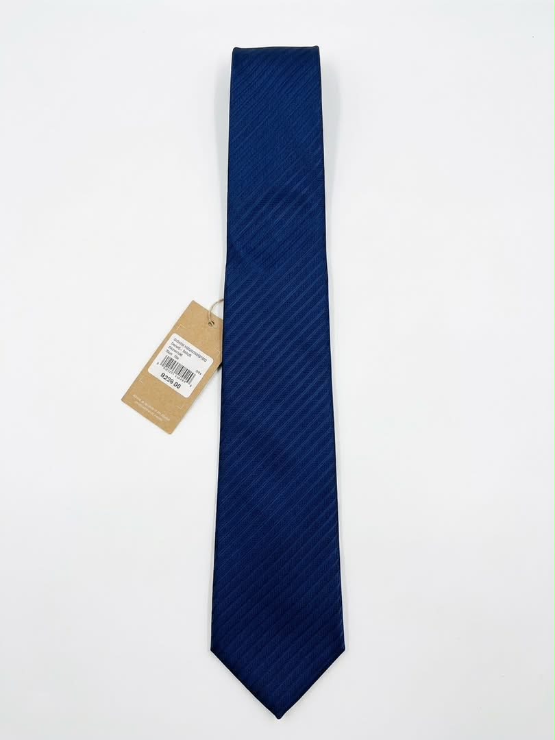 Classic Navy Blue Micro-Textured Weave