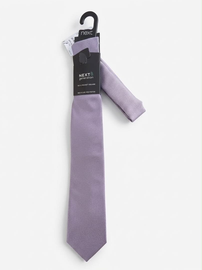 Next Elegant Lilac Necktie and Pocket Square