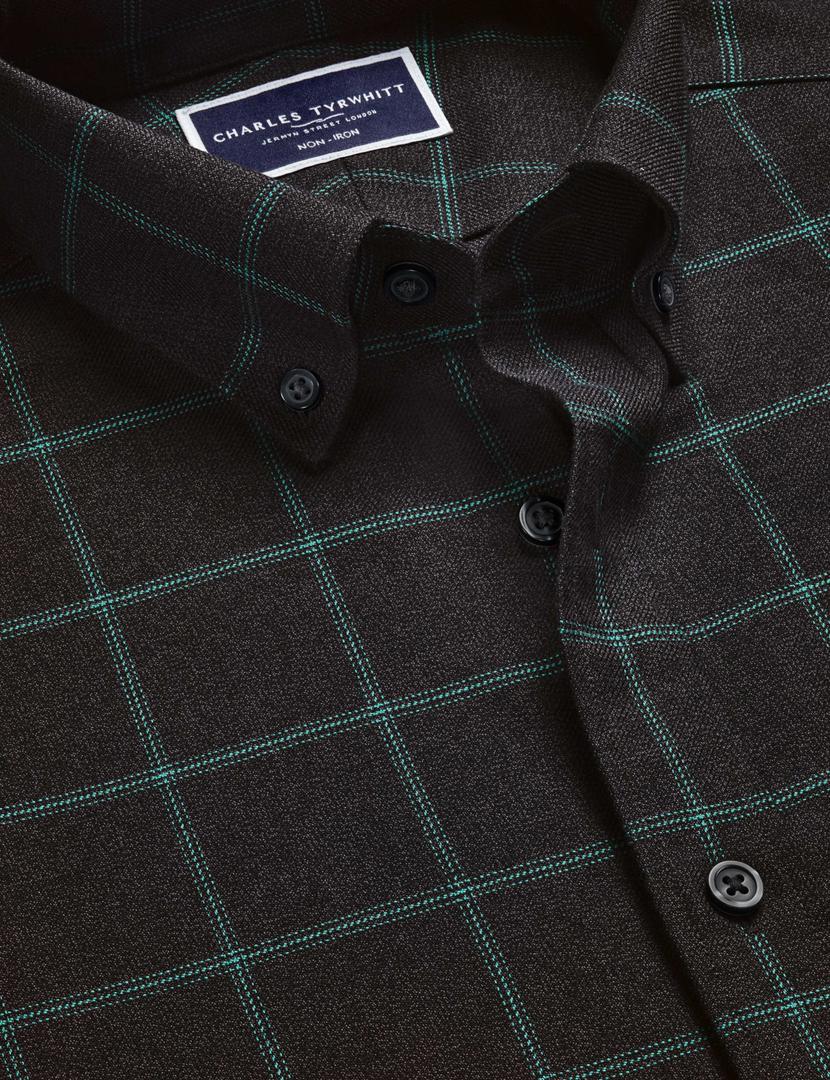 Non-Iron Twill Check Slim Fit Shirt
