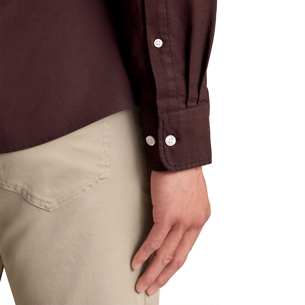 England Rugby Oxford Slim Fit Shirt - Burgundy