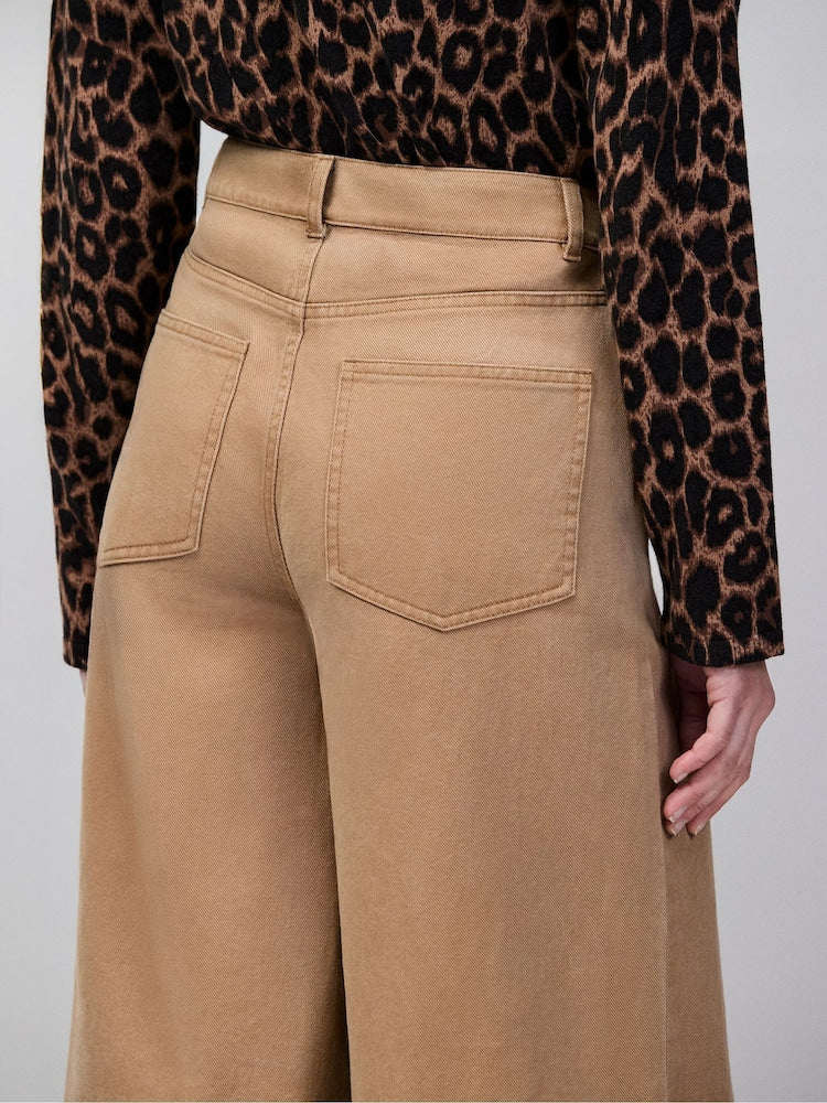 Ro&Zo Brown Wide Leg Jeans