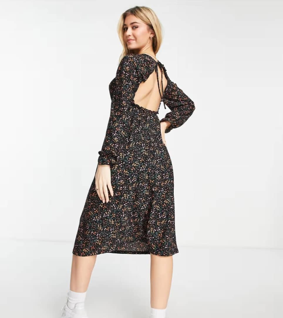 Textured Jersey Midi Dress