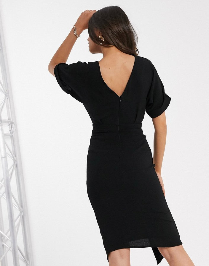Wiggle Midi Dress Black