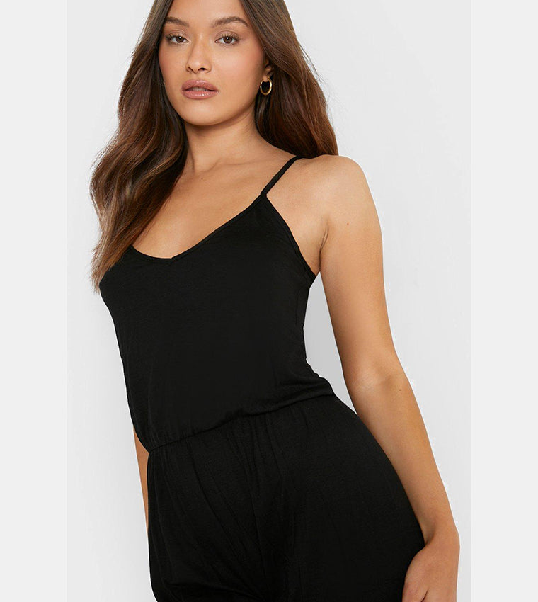 Basic Cami Jumpsuit - Black