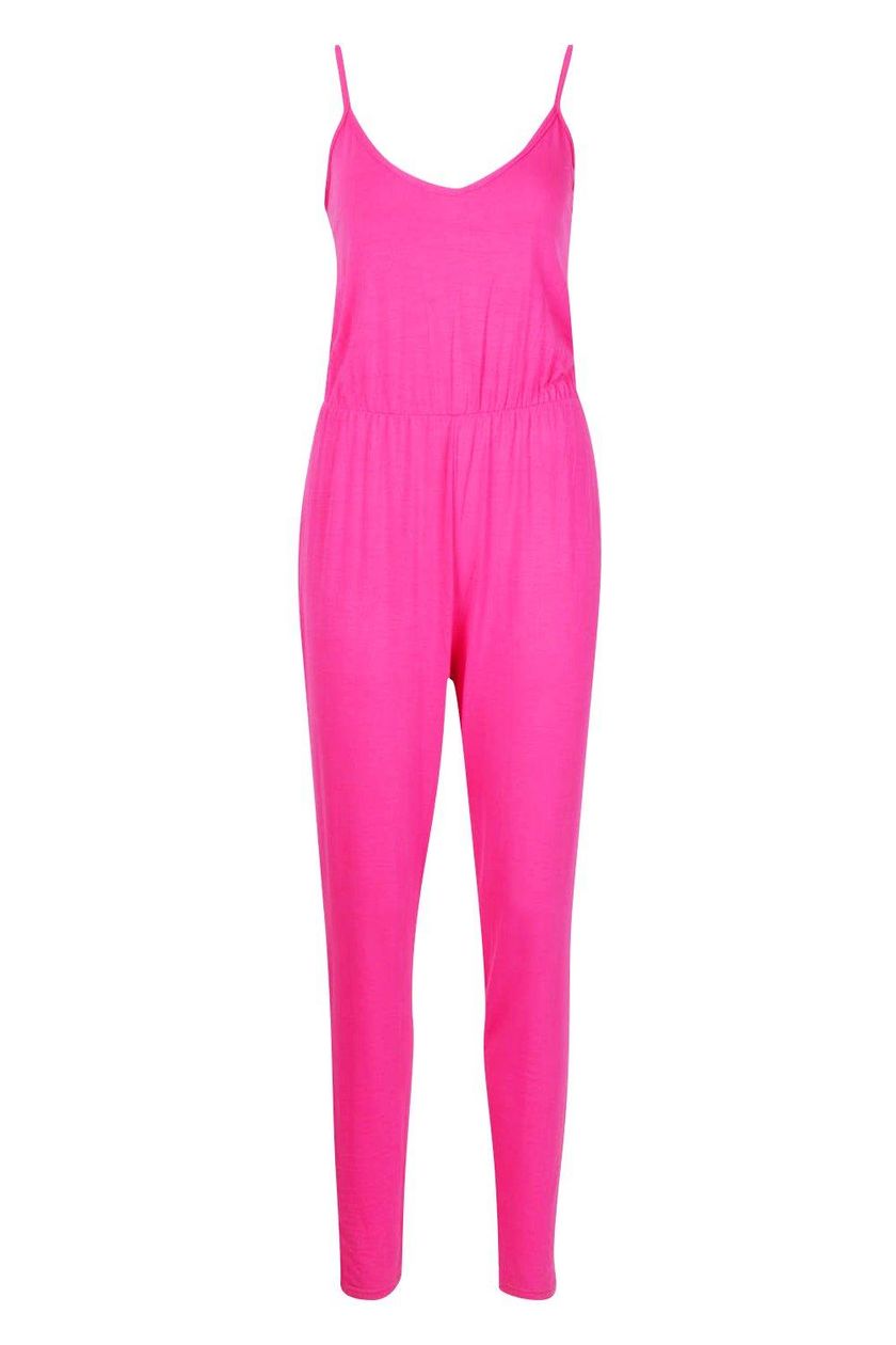 Basic Cami Jumpsuit Hot Pink