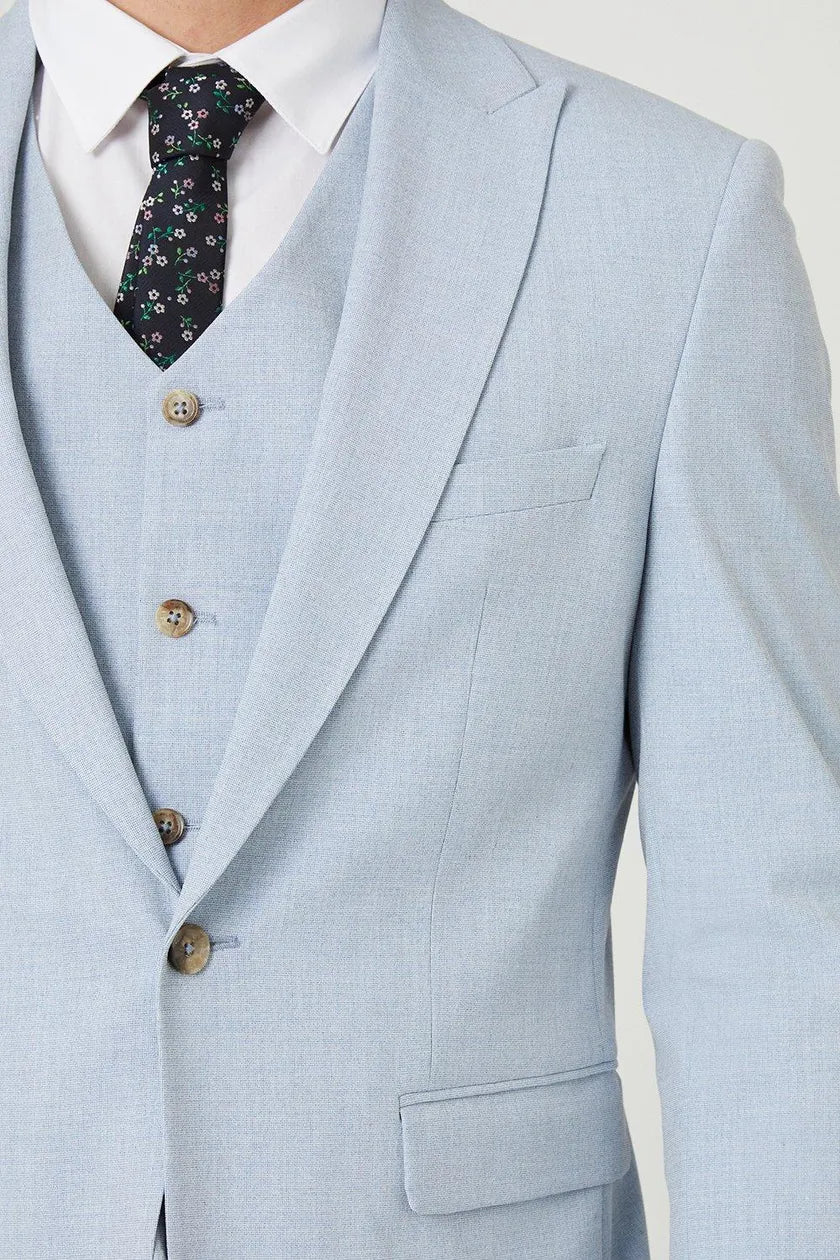 Tailored Fit Pale Blue End On End Suit Jacket