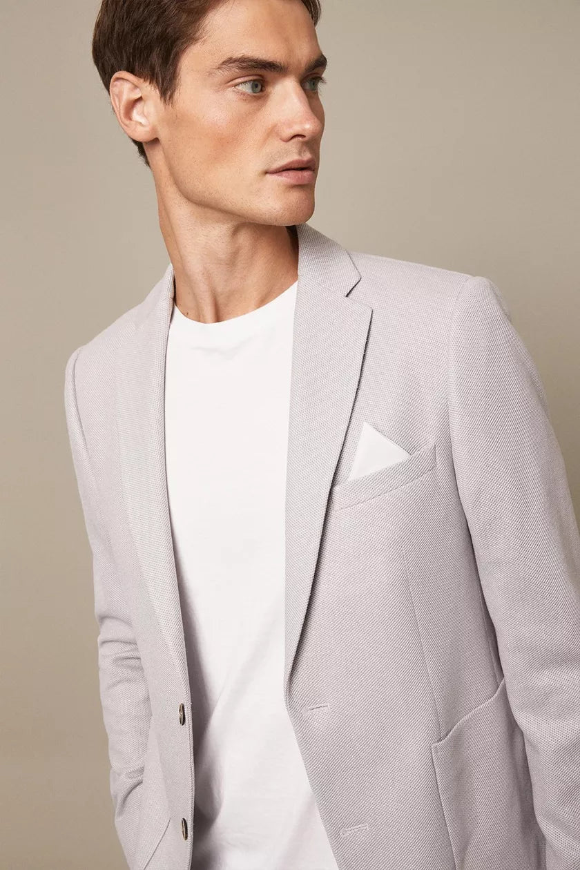 Slim Fit Grey Patch Pocket Grey