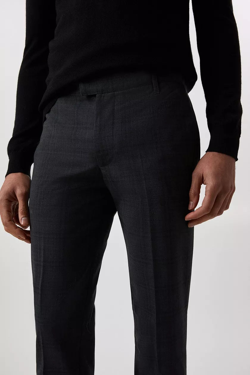 Slim Fit Charcoal Check Trousers