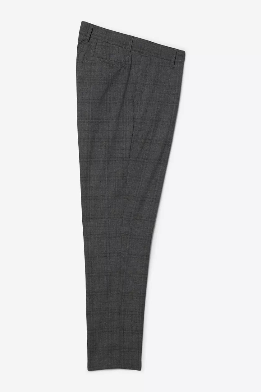 Slim Fit Charcoal Check Trousers