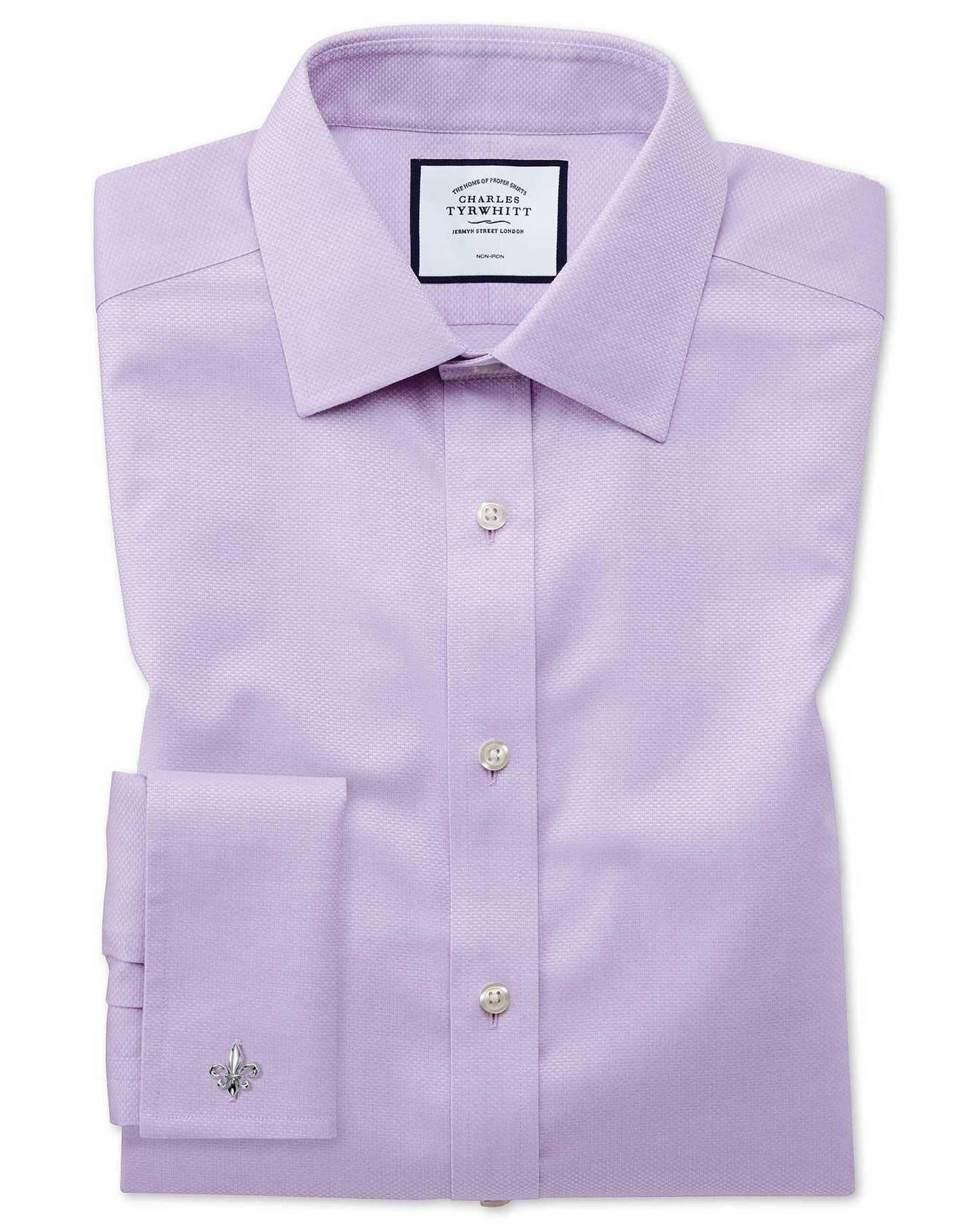 Lilac Non-Iron Triangle Weave Extra Slim Fit