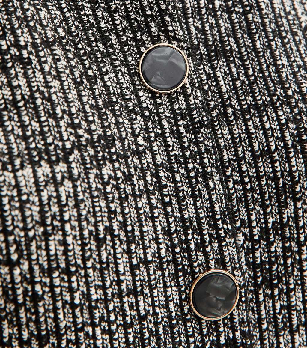 New Look Black Soft Touch Ribbed Knit Boxy Waistcoat