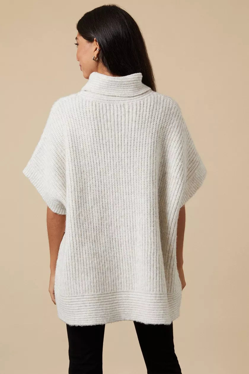 Cream Cable Knitted Short Sleeve Top