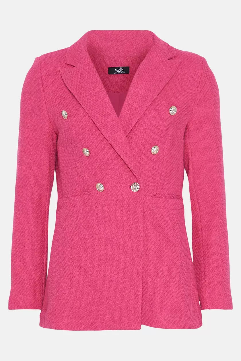 Pink Boucle Blazer