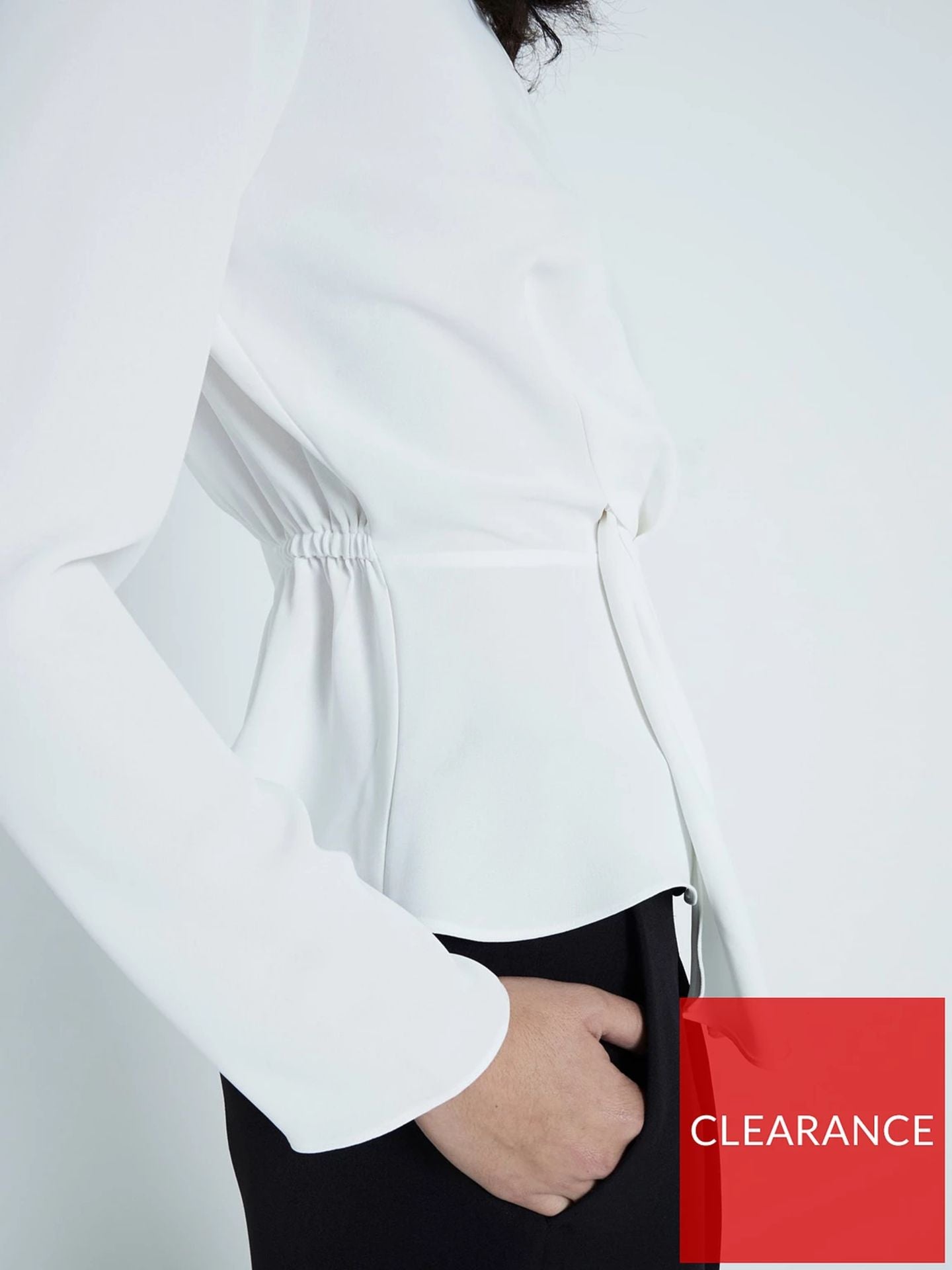 River Island Drape Front Top - White