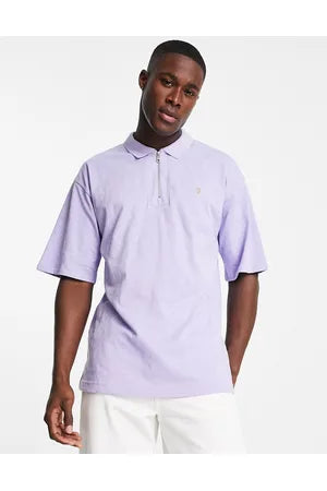 Farah Costello zip cotton polo shirt