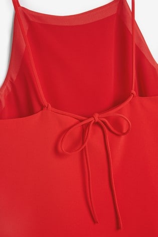 Red Thin Strap Top