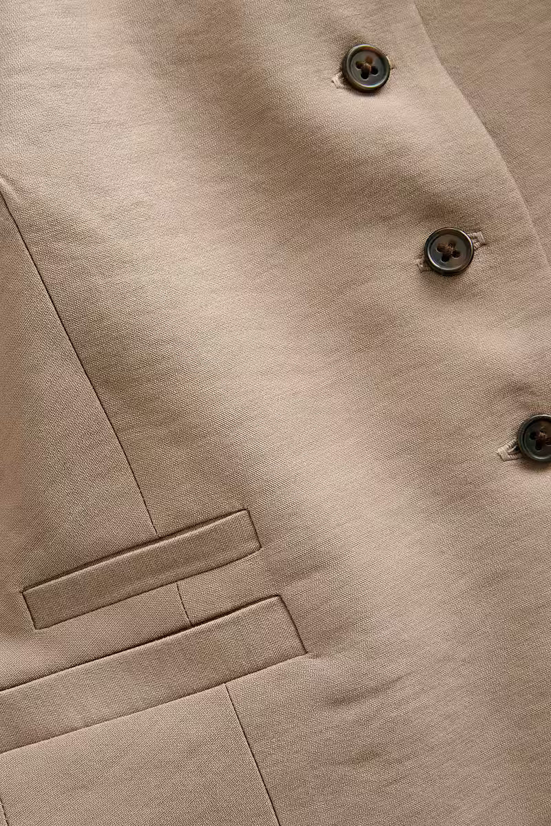 Mink Brown One Shoulder Waistcoat