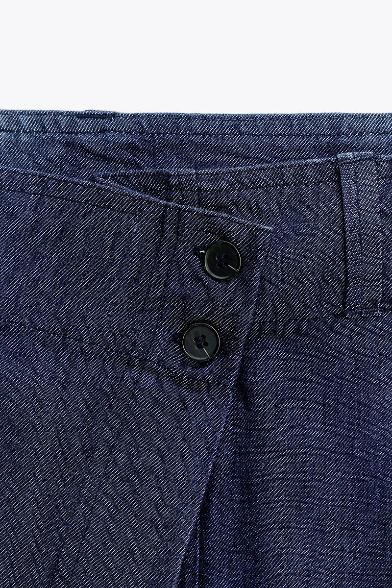 Crossover Denim Trouser