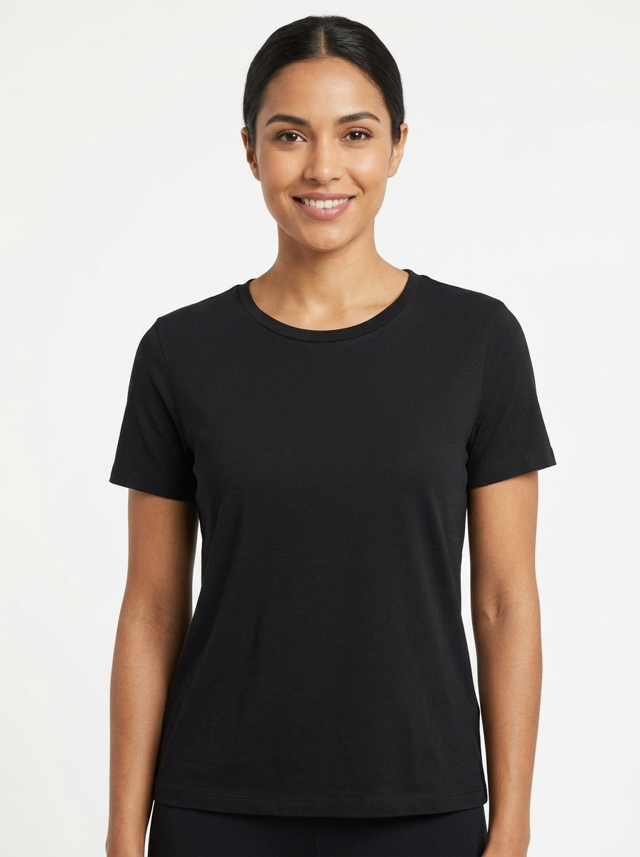 Classic Crew Neck Black T-shirt