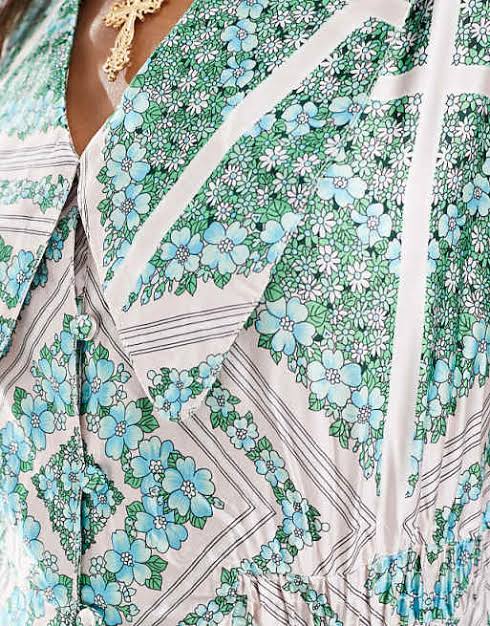 Reclaimed Vintage Inspired Collar Midi Tea Dress