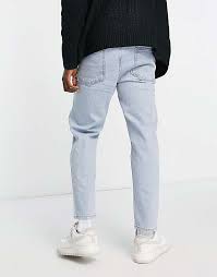 ASOS DESIGN classic rigid jeans in light stone with elasticated waist
